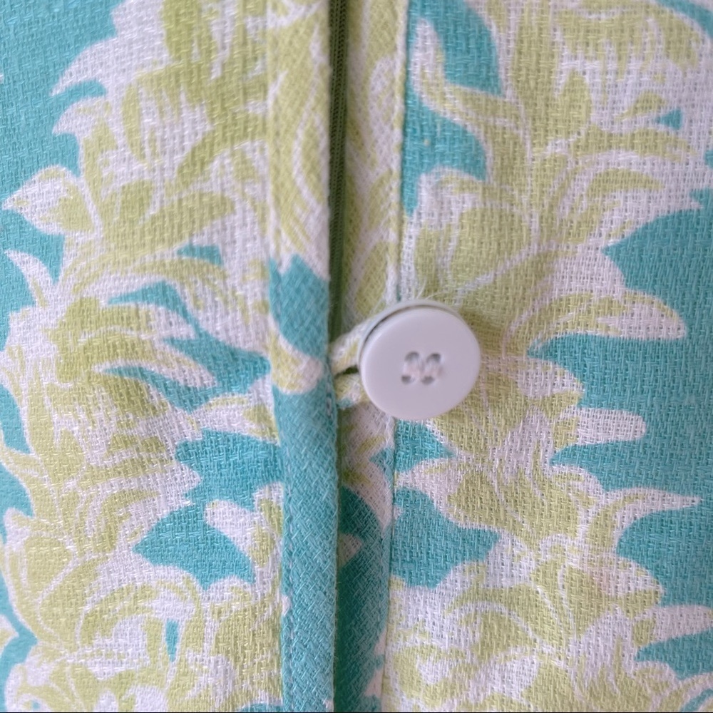 Pendleton Plus Green Botanical Print Linen Blend … - image 5